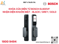 Khóa cửa điện từ thông minh Bosch EL600VF / Tích Hợp Face ID + Camera & Màn Hình Trong Nhà (Black / Grey / Gold)
